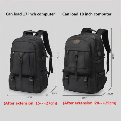 80L Mens Travel Backpack Waterproof  Black