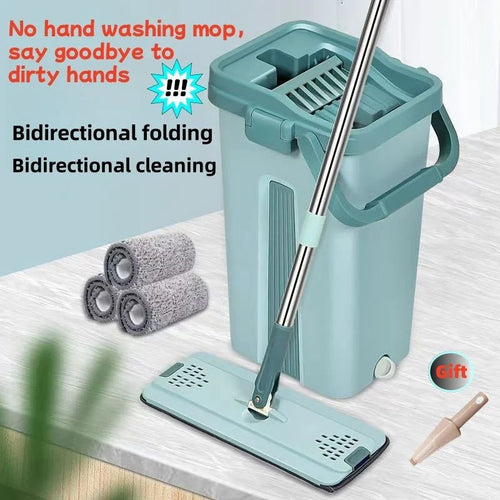 Flat Squeeze Mop & Bucket Set