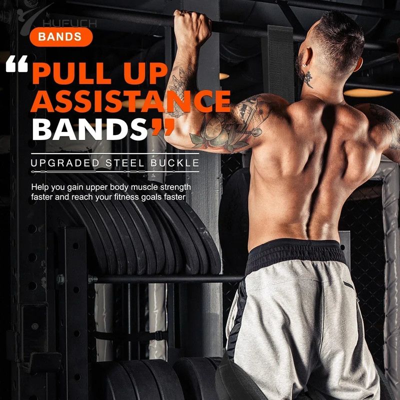 Pull-Up Assistance Bands Set 300LB Resistance Black