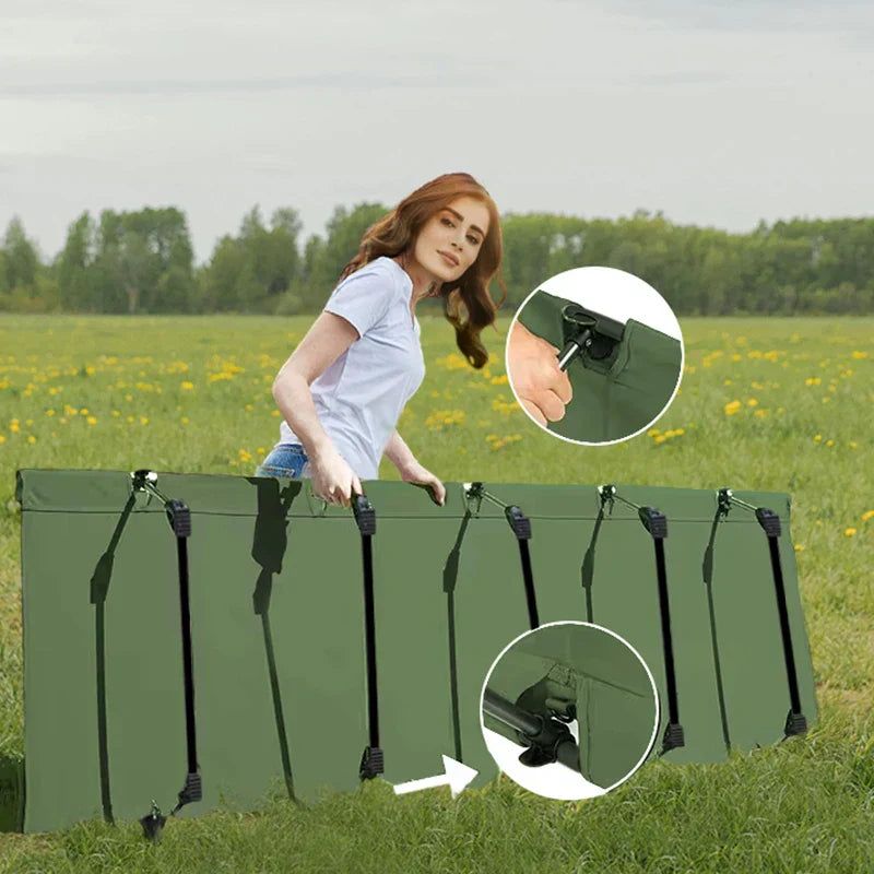 Portable Camping Cot Compact Folding Bed Green