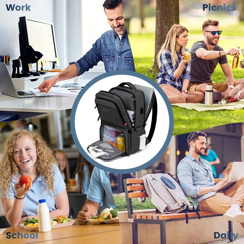 Waterproof Insulated Cooler Backpack Black