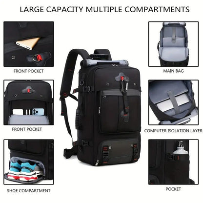 50L Hiking Backpack with Shoe Compartment