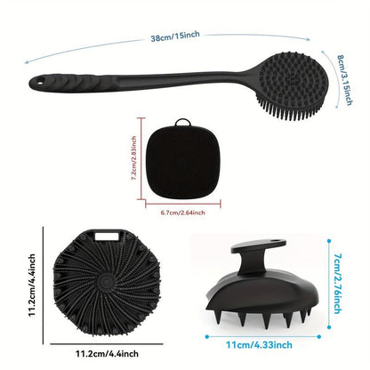 Silicone Bath Brush Set Gentle Exfoliating