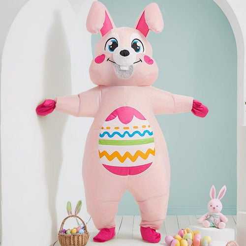 Oversized Inflatable Easter Bunny Costume USB/Battery Powered