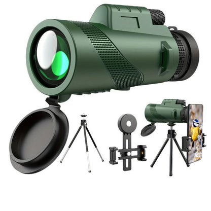 HD Monocular Telescope with Phone Holder and Tripod