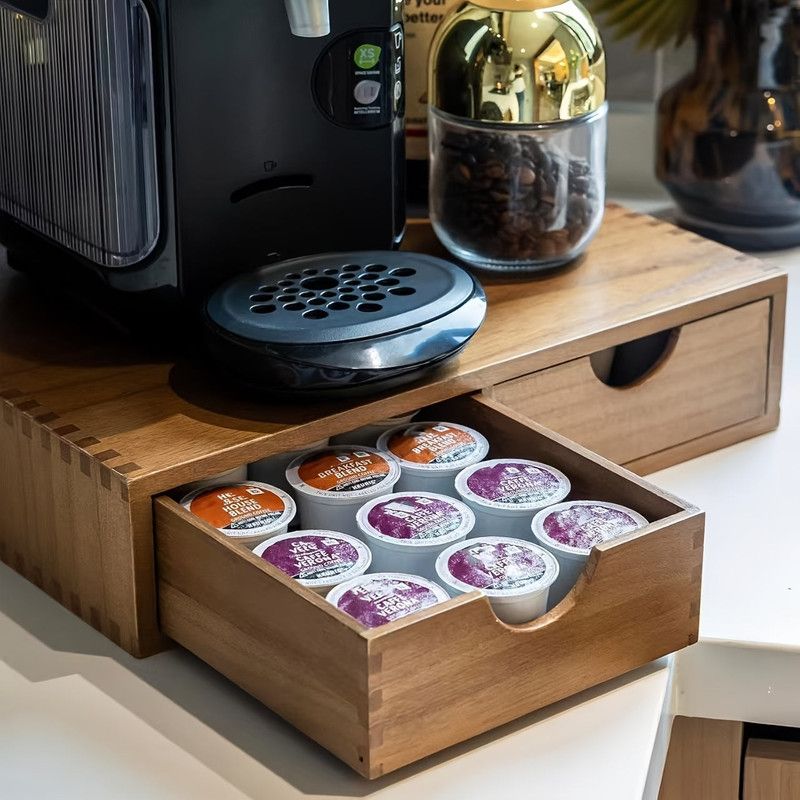 Wooden Storage Cabinet with Drawers Organizer
