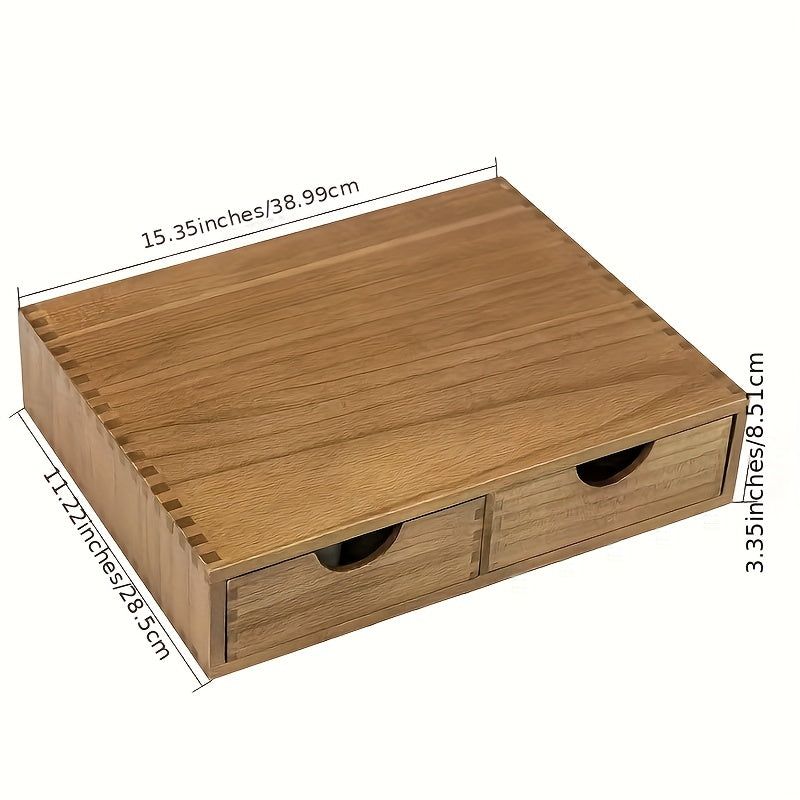 Wooden Storage Cabinet with Drawers Organizer