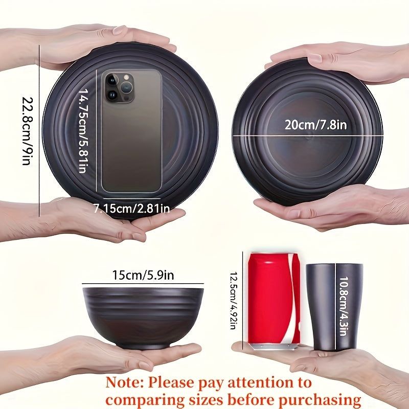 Shatterproof Tableware Set for Camping