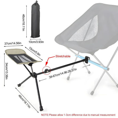 Portable Folding Chair Footrest Khaki