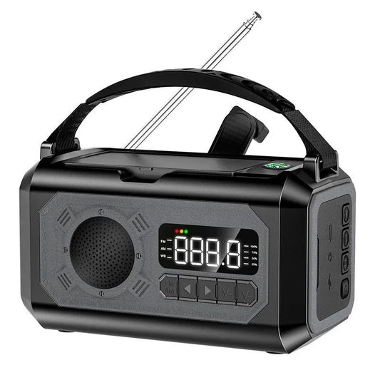 Solar Hand Crank Emergency Radio Grey
