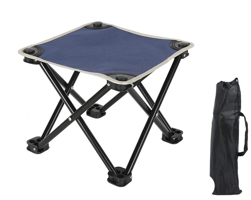 Collapsible Mini Folding Stool Blue