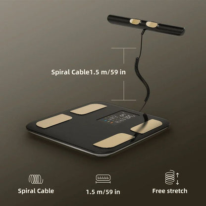 Smart Bioimpedance Scale with Hand Black
