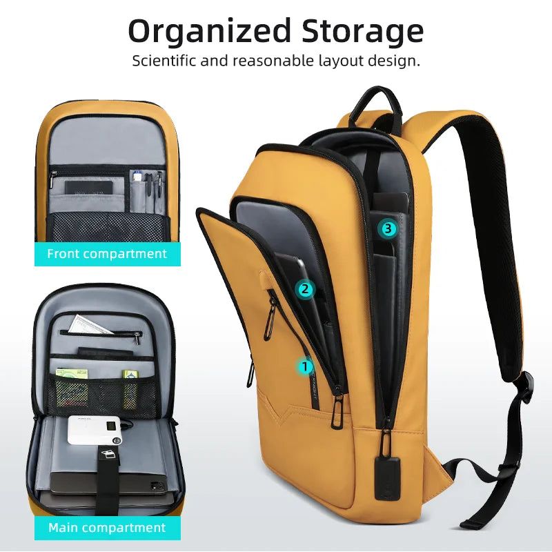 15.6-Inch Thin Laptop Backpack Yellow