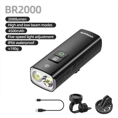 Multi-Function Bike Front Light Black