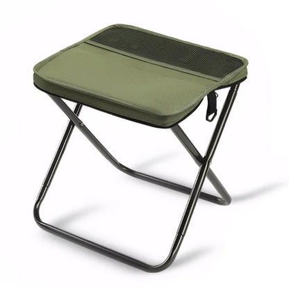 Portable Folding Backpack Stool Green