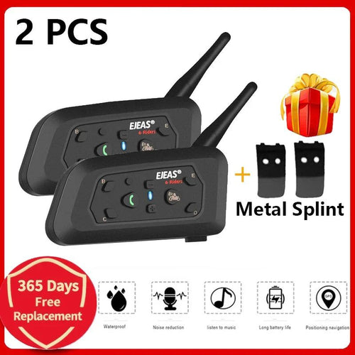 1200M Bluetooth Motorcycle Helmet Intercom Headset