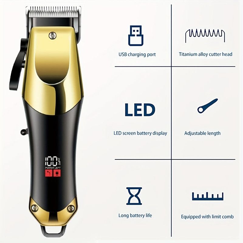 3pcs Men's Electric Hair Clippers Kit