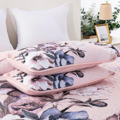 Pink Floral Dream Bedspread Coverlet 3 Piece Set