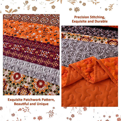 Sunset Boho Mosaic 3 Piece Bedspread Set