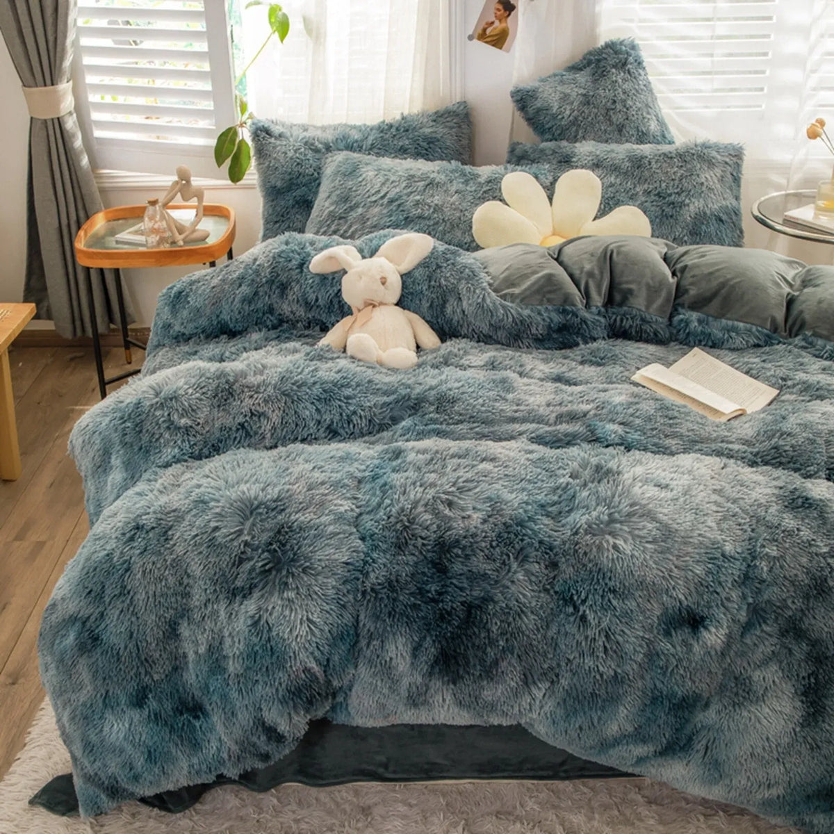 Slate Peluche Cloud Haven Quilt / Doona / Duvet Cover set