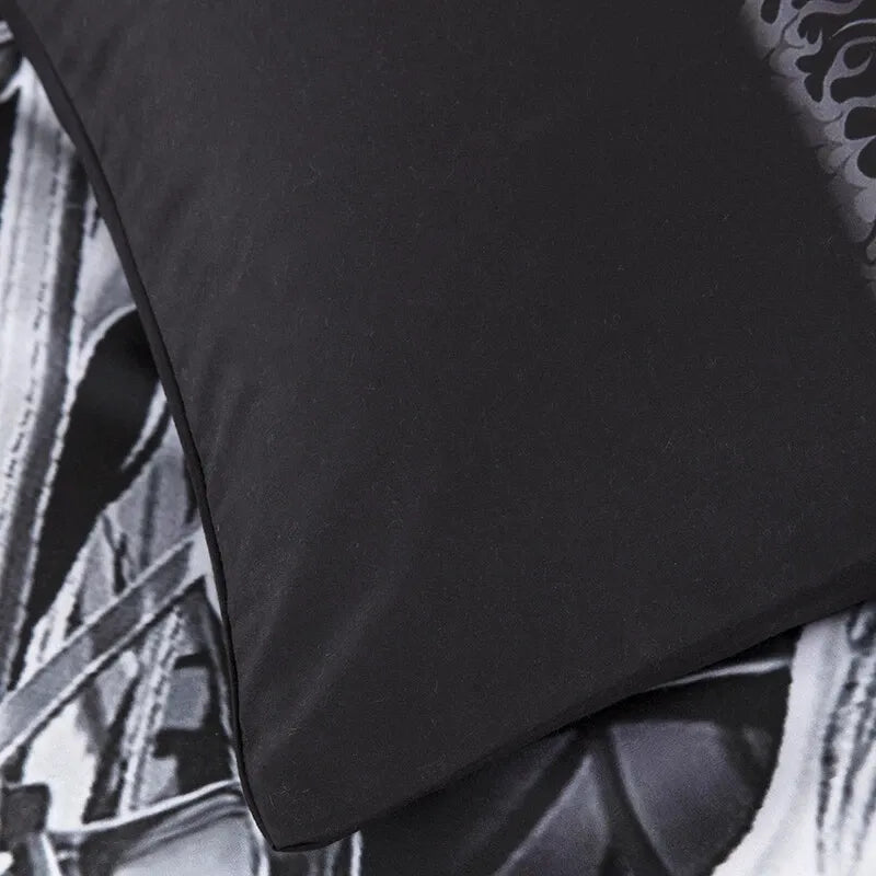 Nero Biker Skull Rose Quilt / Doona / Duvet Cover set