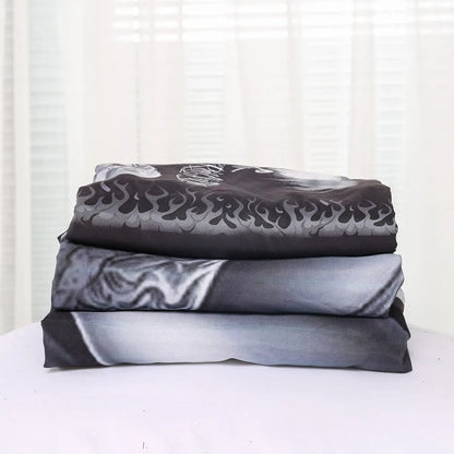 Nero Biker Skull Rose Quilt / Doona / Duvet Cover set