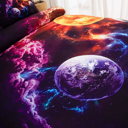 Cosmo Nebula Planet Blaze Quilt / Doona / Duvet Cover set