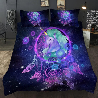Unicorno Dreamcatcher Galaxy Glow Quilt / Doona / Duvet Cover set