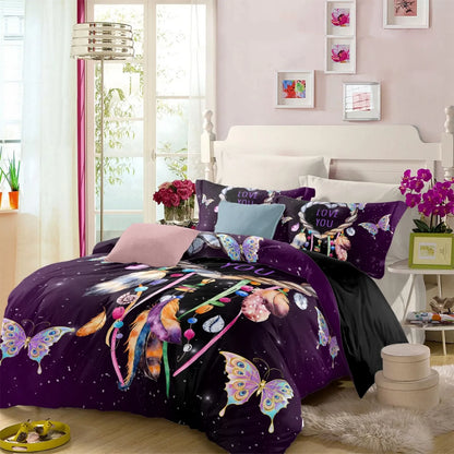 Viola Dreamcatcher Butterfly Love Quilt / Doona / Duvet Cover set