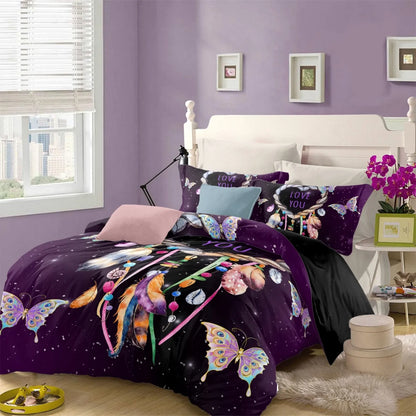Viola Dreamcatcher Butterfly Love Quilt / Doona / Duvet Cover set