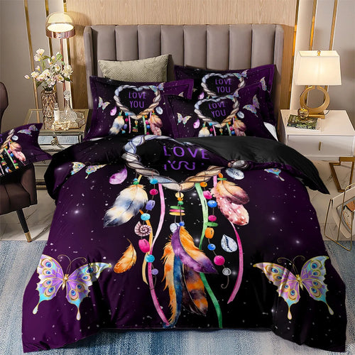 Viola Dreamcatcher Butterfly Love Quilt / Doona / Duvet Cover set