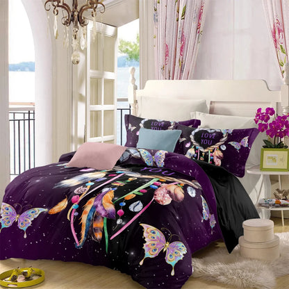 Viola Dreamcatcher Butterfly Love Quilt / Doona / Duvet Cover set