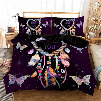 Viola Dreamcatcher Butterfly Love Quilt / Doona / Duvet Cover set