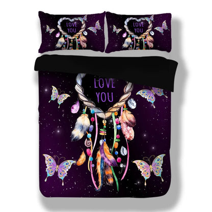 Viola Dreamcatcher Butterfly Love Quilt / Doona / Duvet Cover set