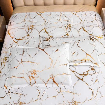 White Golden Nordic Atelier Quilt / Doona / Duvet Cover set