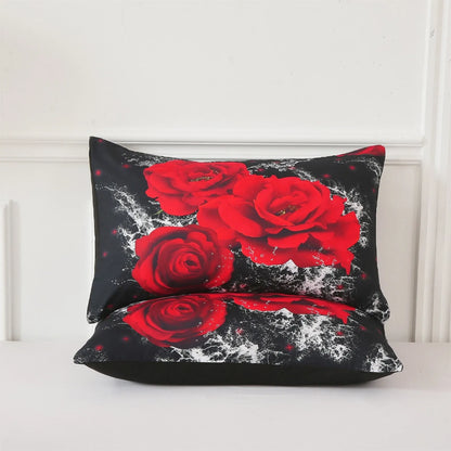 Red Rose Belgravia Dahlia Quilt / Doona / Duvet Cover set