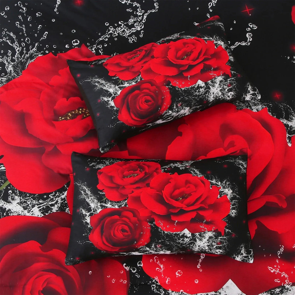 Red Rose Belgravia Dahlia Quilt / Doona / Duvet Cover set