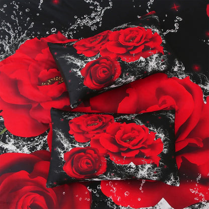 Red Rose Belgravia Dahlia Quilt / Doona / Duvet Cover set