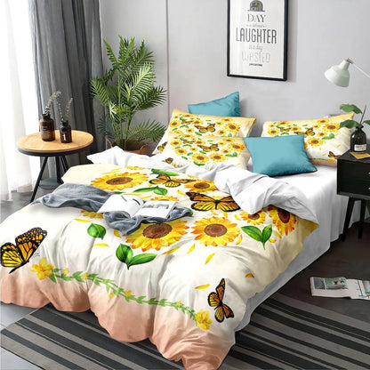 Sunflower Valencia Botanical Quilt / Doona / Duvet Cover set