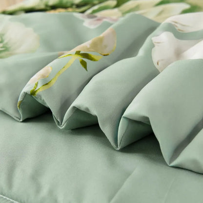 Verde Soft Elegant Floral Peony Quilt / Doona / Duvet Cover set