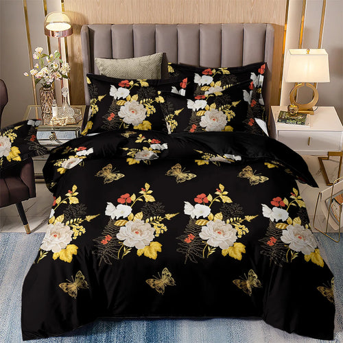 Black Sorrento Marigold Quilt / Doona / Duvet Cover set