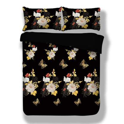Black Sorrento Marigold Quilt / Doona / Duvet Cover set