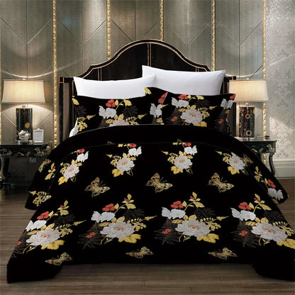 Black Sorrento Marigold Quilt / Doona / Duvet Cover set