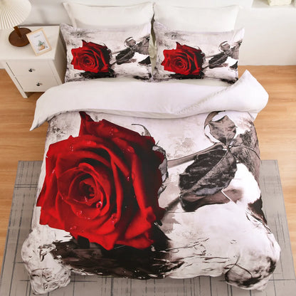 Gray Flower Marseille Heritage Quilt / Doona / Duvet Cover set