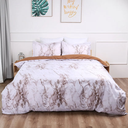 Bianco Marble Copper Luxe Quilt / Doona / Duvet Cover set