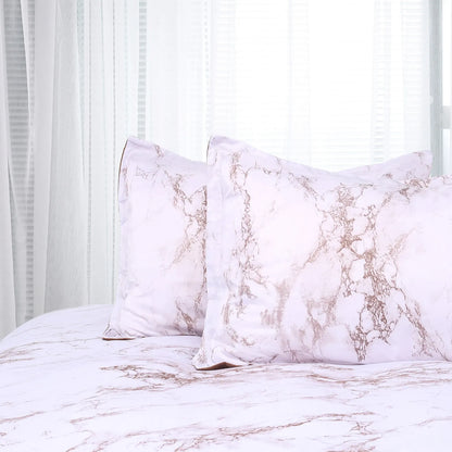 Bianco Marble Copper Luxe Quilt / Doona / Duvet Cover set