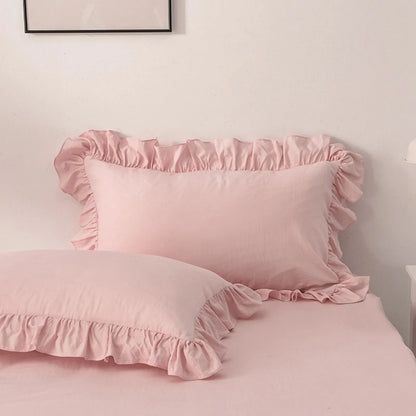 Multi Ruffled Bellagio Willow Quilt / Doona / Duvet Cover set