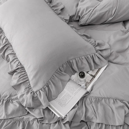 Multi Ruffled Geneva Charm Quilt / Doona / Duvet Cover set