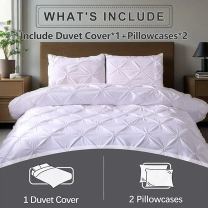 White Lucerne Bloomscape Quilt / Doona / Duvet Cover set