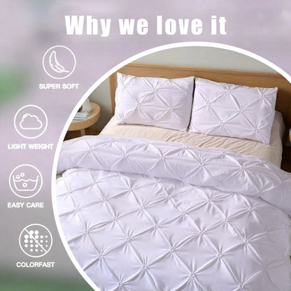 White Lucerne Bloomscape Quilt / Doona / Duvet Cover set